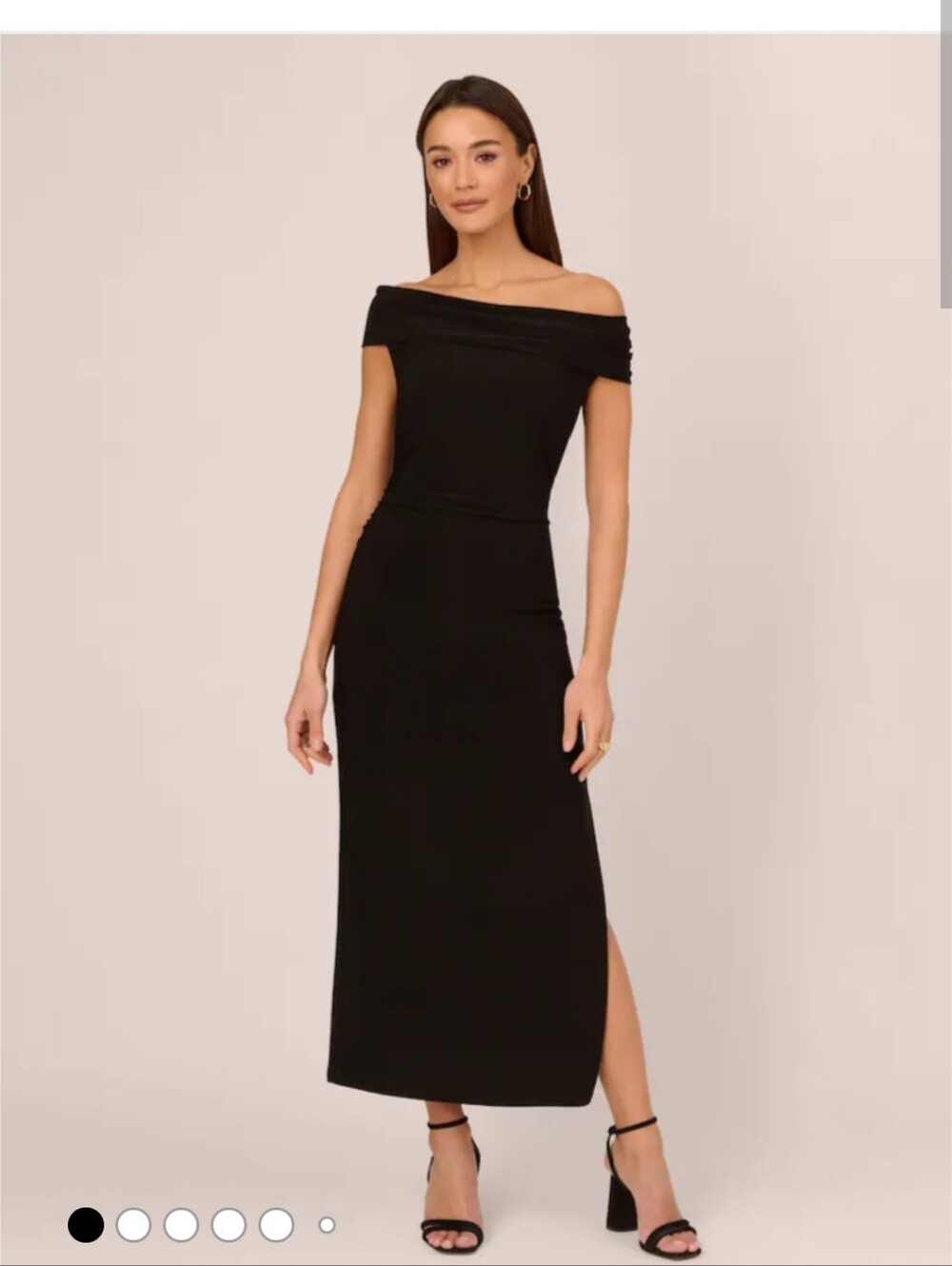 Adrianna Papell NWT Black Cowl Neck Matte Jersey Maxi Dress Size 16 $119 Strecty